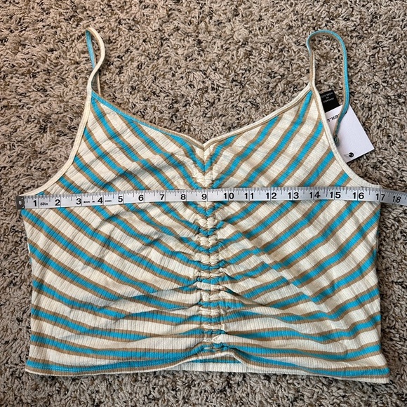 O’Neill Striped Blue and Cream Women's Top, size XL - Picture 3 of 4